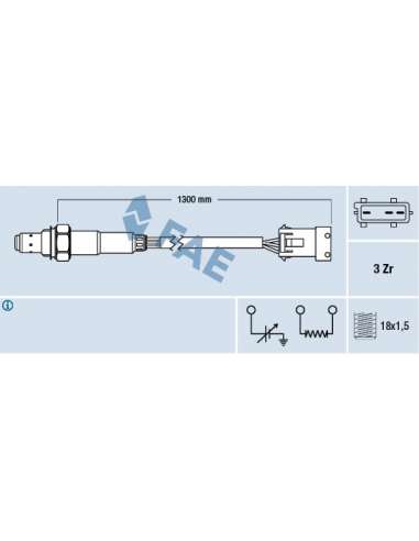 Sonda Lambda Fae 77370 - FAE SONDA LAMBDA