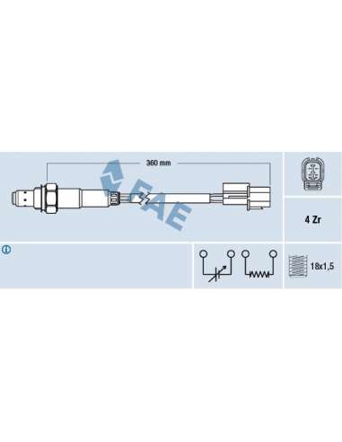 Sonda Lambda Fae 77375 - FAE SONDA LAMBDA