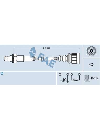 Sonda Lambda Fae 77376 - FAE SONDA LAMBDA