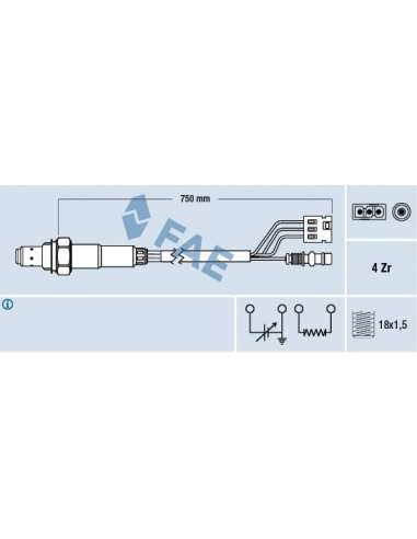 Sonda Lambda Fae 77380 - FAE SONDA LAMBDA