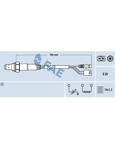 Sonda Lambda Fae 77381 - FAE SONDA LAMBDA