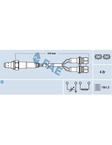 Sonda Lambda Fae 77387 - FAE SONDA LAMBDA