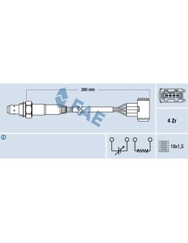 Sonda Lambda Fae 77389 - FAE SONDA LAMBDA