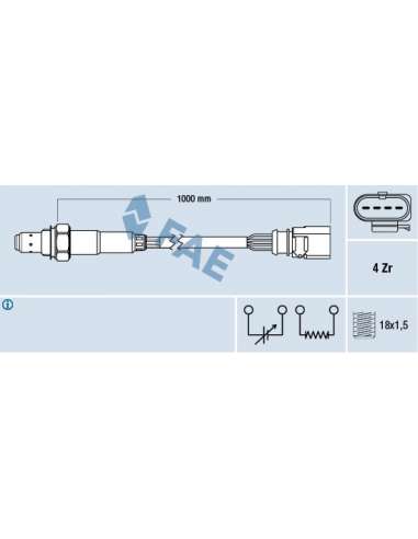 Sonda Lambda Fae 77398 - FAE SONDA LAMBDA