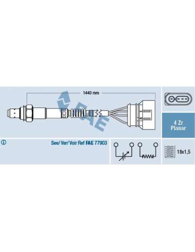 Sonda Lambda Fae 77400 - FAE SONDA LAMBDA