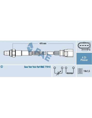 Sonda Lambda Fae 77402 - FAE SONDA LAMBDA
