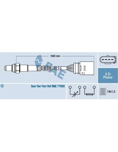 Sonda Lambda Fae 77404 - FAE SONDA LAMBDA