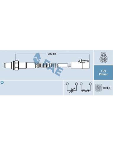 Sonda Lambda Fae 77418 - FAE SONDA LAMBDA