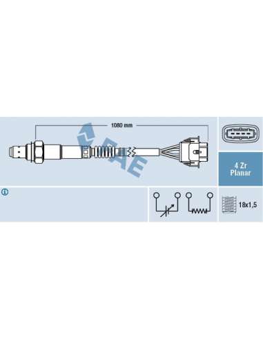 Sonda Lambda Fae 77421 - FAE SONDA LAMBDA