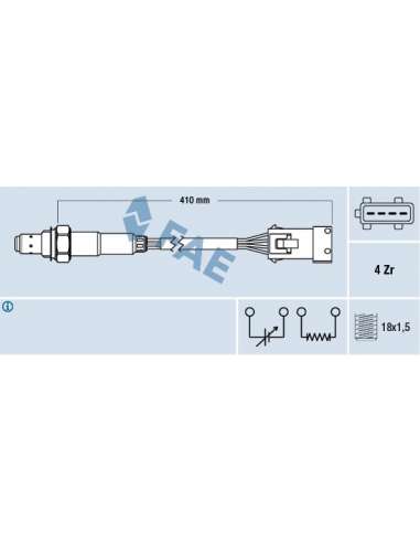 Sonda Lambda Fae 77432 - FAE SONDA LAMBDA