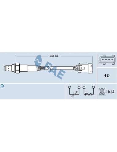 Sonda Lambda Fae 77433 - FAE SONDA LAMBDA