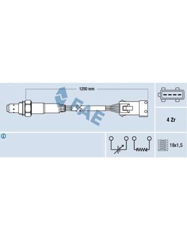 Sonda Lambda Fae 77434 - FAE SONDA LAMBDA