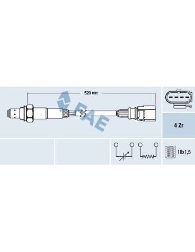 Sonda Lambda Fae 77438 - FAE SONDA LAMBDA