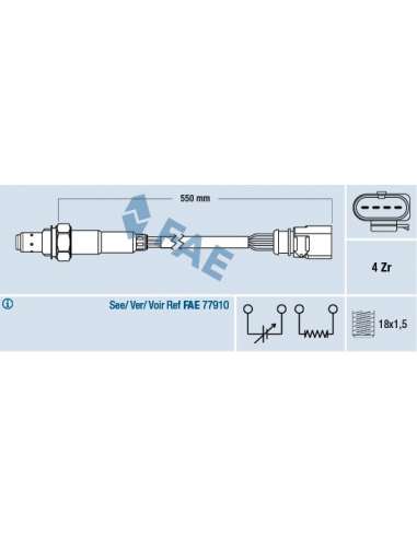Sonda Lambda Fae 77439 - FAE SONDA LAMBDA