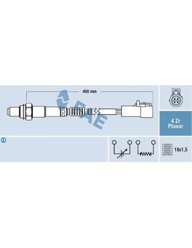 Sonda Lambda Fae 77447 - FAE SONDA LAMBDA