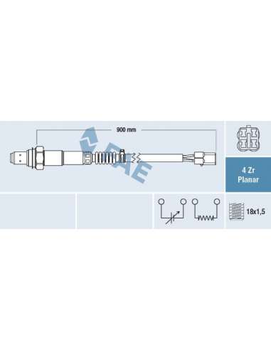 Sonda Lambda Fae 77537 - FAE Sonda Lambda