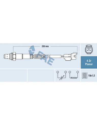 Sonda Lambda Fae 77547 - FAE Sonda Lambda