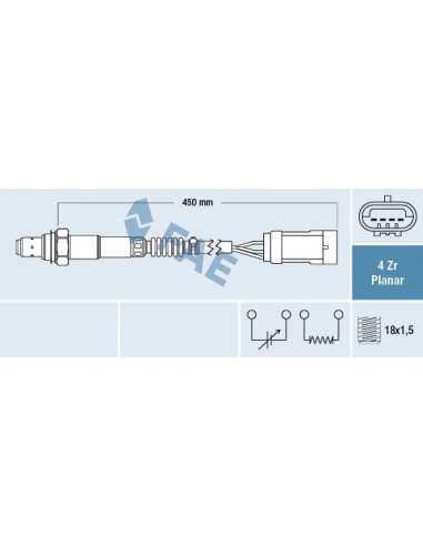 Sonda Lambda Fae 77602 - FAE SONDA LAMBDA