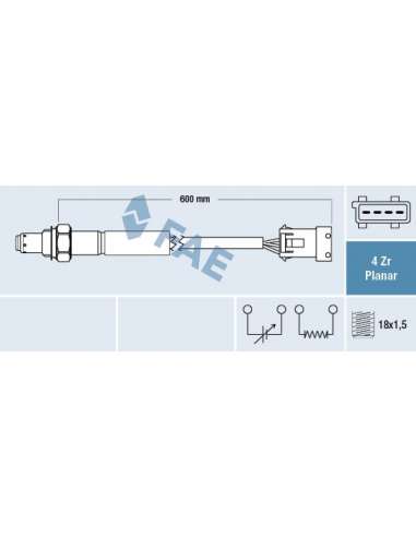 Sonda Lambda Fae 77614 - FAE SONDA LAMBDA