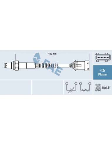 Sonda Lambda Fae 77640 - FAE Sonda Lambda