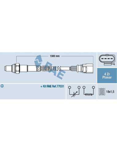 Sonda Lambda Fae 77900 - FAE SONDA LAMBDA