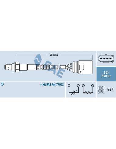 Sonda Lambda Fae 77906 - FAE SONDA LAMBDA