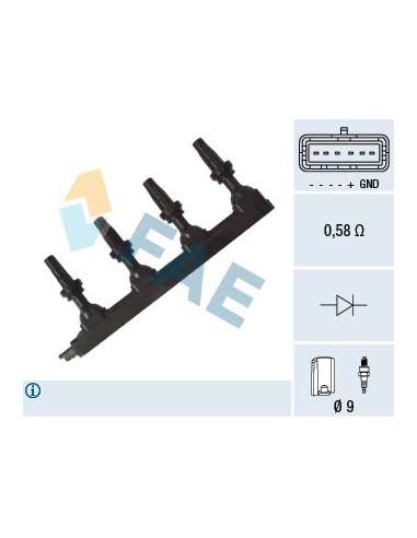 Bobina de encendido Fae 80271 - FAE Bobina de Encendido Made in Italy - OE Equivalent
