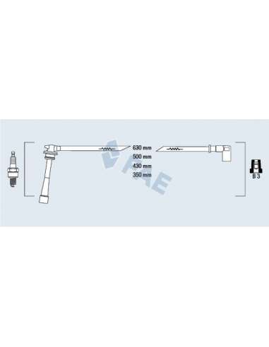 Juego de cables de encendido Fae 85391 - FAE JUEGOS DE CABLES Made in Italy - OE Equivalent