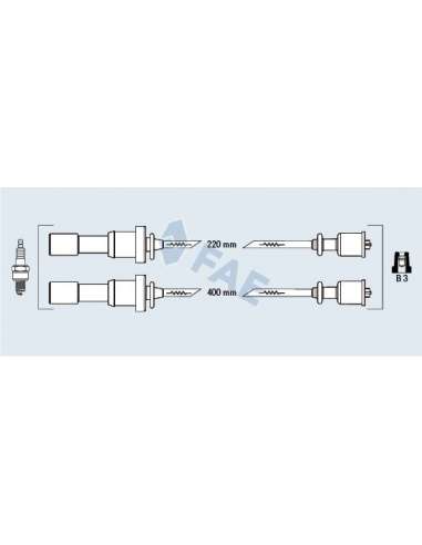 Juego de cables de encendido Fae 85393 - FAE JUEGOS DE CABLES Made in Italy - OE Equivalent