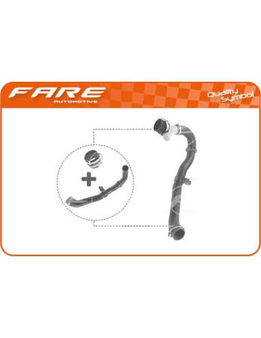 Tubo flexible de aire de sobrealimentación Izq. Fare 14519 - -KIT MGTO. TURBO FORD MONDEO IV 2.0