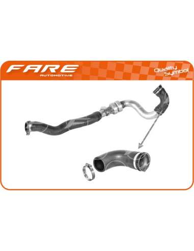 Tubo flexible de aire de sobrealimentación Fare 14977 - MGTO. TURBO DACIA LOGAN 1.5 (CORTO)