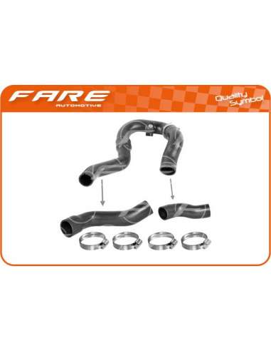 Tubo flexible de aire de sobrealimentación Fare 15012 - -KIT MGTO.TURBO FIAT DOBLO 1.3 MJTD