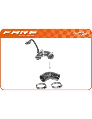 Tubo flexible de aire de sobrealimentación Fare 15045 - MGTO. TURBO CLIO II-TWINGO II 1.5