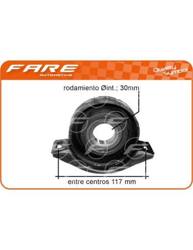 Suspensión, árbol de transmisión Fare 1698 - SOPORTE TRANSMISION MERCEDES BENZ 3