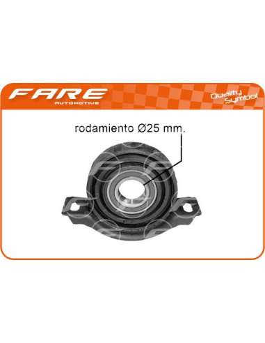 Suspensión, árbol de transmisión Fare 4350 - SOP.TRANSMISION MERCEDES ROD. 25MM