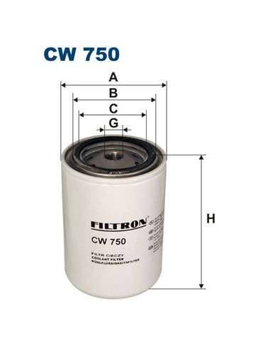 Filtro del refrigerante Filtron CW 750 - FILTRO DE REFRIGERENTE