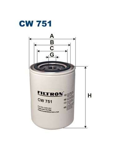 Filtro del refrigerante Filtron CW 751 - FILTRO DE REFRIGERENTE