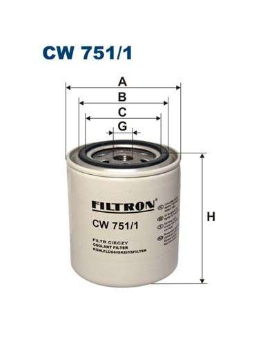 Filtro del refrigerante Filtron CW 751/1 - FILTRO DE REFRIGERENTE