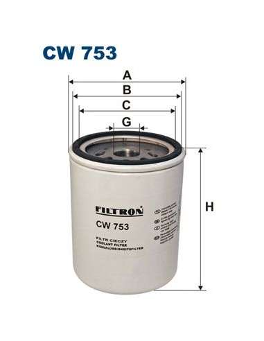 Filtro del refrigerante Filtron CW 753 - FILTRO DE REFRIGERENTE