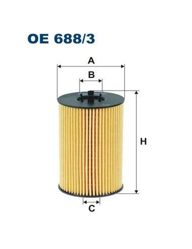 Filtro de aceite Filtron OE 688/3 - FILTRO DE ACEITE FILTRON