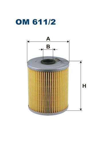 Filtro de aceite Filtron OM 611/2 - FILTRO DE ACEITE FILTRON