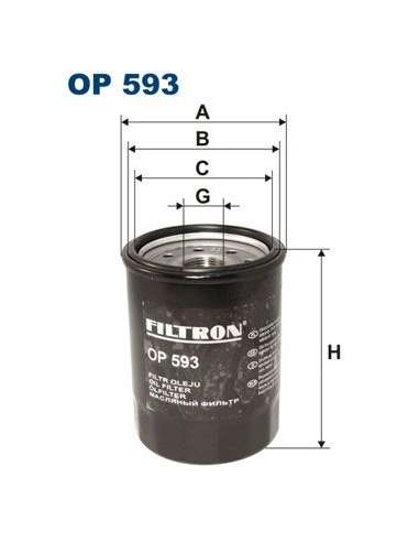 Filtro de aceite Filtron OP 593 - FILTRO DE ACEITE FILTRON