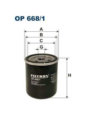 Filtro hidráulico, transmisión automática Filtron OP 668/1 - FILTRO DE ACEITE