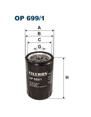 Filtro de aceite Filtron OP 699/1 - FILTRO DE ACEITE FILTRON