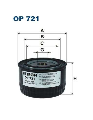 Filtro hidráulico, transmisión automática Filtron OP 721 - FILTRO DE ACEITE FILTRON