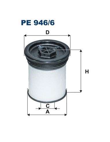 Filtro combustible Filtron PE 946/6 - FILTRO DE COMBUSTIBLE FILTRON