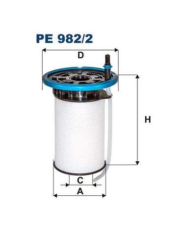 Filtro combustible Filtron PE 982/2 - FILTRO DE COMBUSTIBLE FILTRON