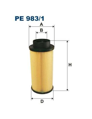 Filtro combustible Filtron PE 983/1 - FILTRO DE COMBUSTIBLE FILTRON