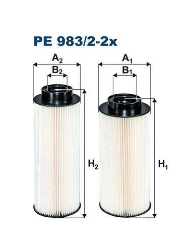 Filtro combustible Filtron PE 983/2-2x - FILTRO DE COMBUSTIBLE FILTRON