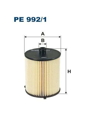 Filtro combustible Filtron PE 992/1 - FILTRO DE COMBUSTIBLE FILTRON